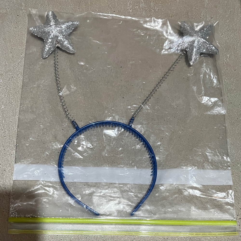 Star Headband Silver Space Fairy Halloween Costume Accessory Kids Adults
